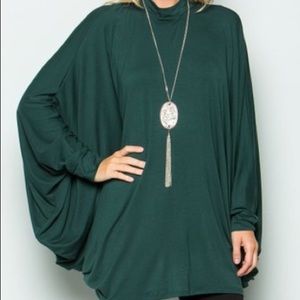 Green, dolman top